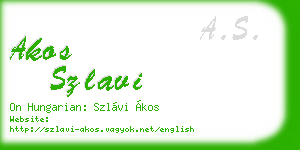 akos szlavi business card