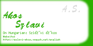 akos szlavi business card